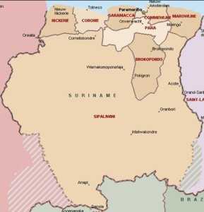 District indeling Suriname