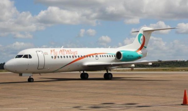Fly Allways fokker F70 toestel (foto: http://flyallways.com/)
