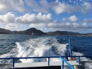 Ferry tussen Sint-Maarten en Sint-Eustatius, maart 2022 (foto: Max Bernard))